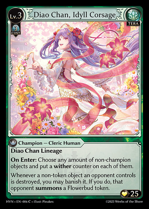 [006]【EN】【FOIL】Diao Chan, Idyll Corsage【HVN】[C][Tera]