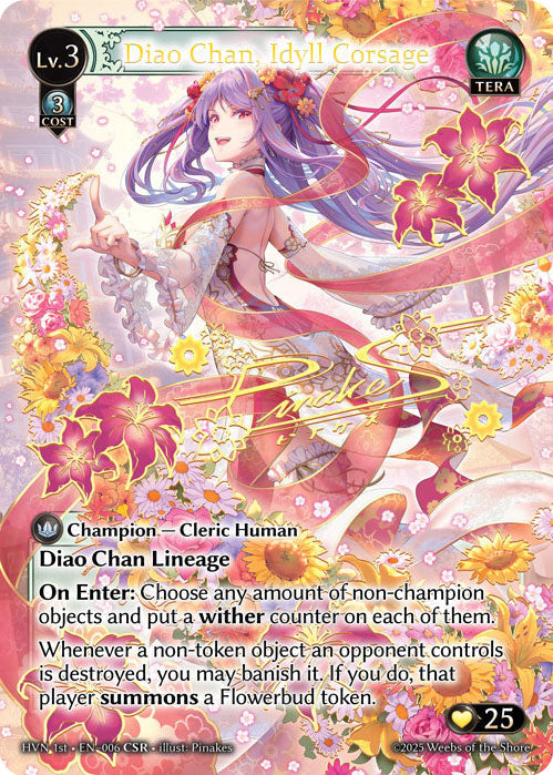 [006]【EN】【FOIL】Diao Chan, Idyll Corsage【HVN1st】[CSR][Tera]