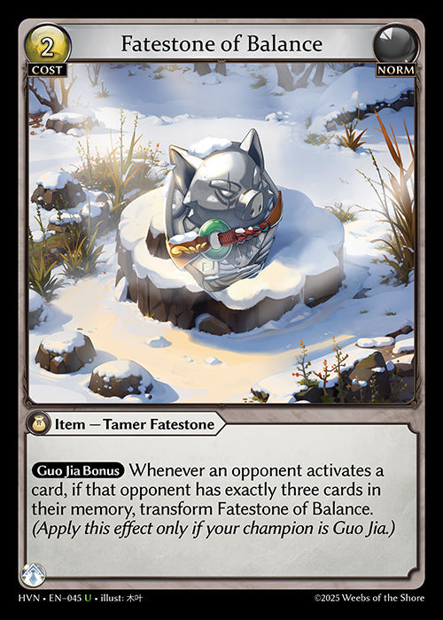 [045]【EN】【FOIL】Fatestone of Balance【HVN】[U][Norm]