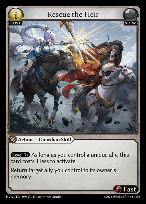 [059]【EN】【FOIL】Rescue the Heir【HVN】[C][Norm]
