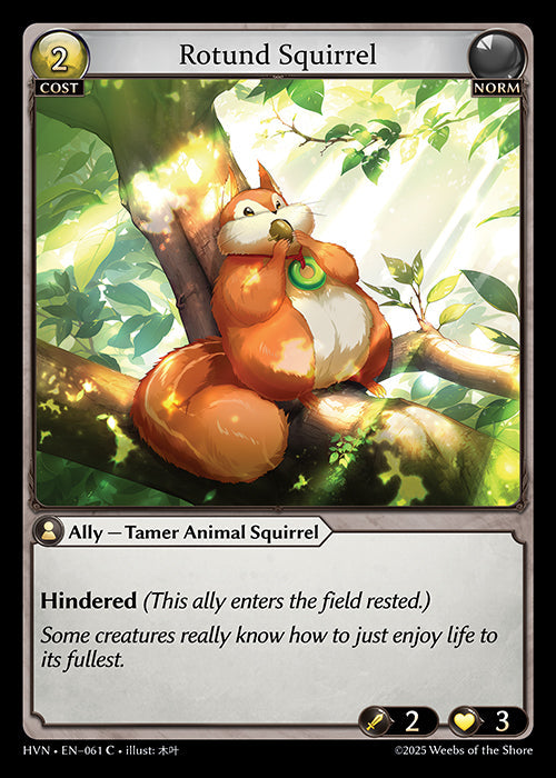 [061]【EN】【FOIL】Rotund Squirrel【HVN】[C][Norm]