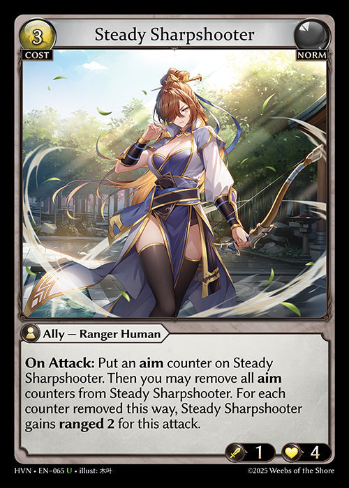 [065]【EN】【FOIL】Steady Sharpshooter【HVN】[U][Norm]