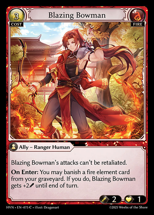 [075]【EN】Blazing Bowman【HVN】[C][Fire]