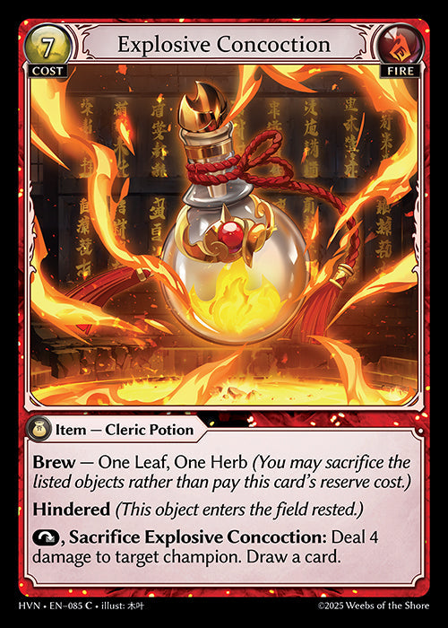 [085]【EN】【FOIL】Explosive Concoction【HVN】[C][Fire]
