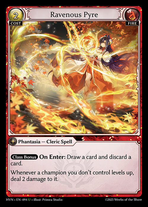 [094]【EN】【FOIL】Ravenous Pyre【HVN】[U][Fire]