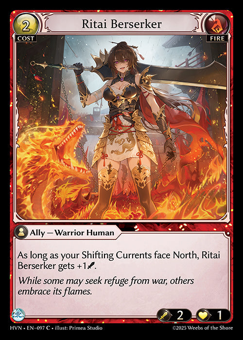 [097]【EN】【FOIL】Ritai Berserker【HVN】[C][Fire]