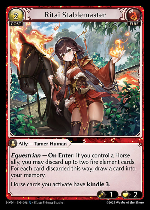 [098]【EN】Ritai Stablemaster【HVN】[R][Fire]