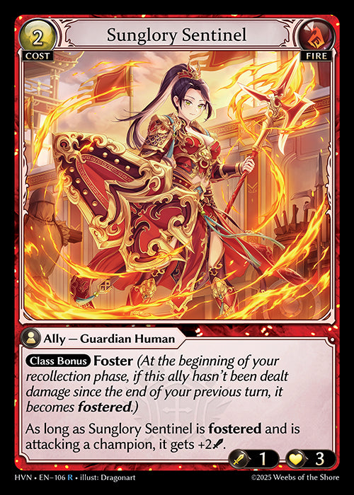 [106]【EN】【FOIL】Sunglory Sentinel【HVN】[R][Fire]