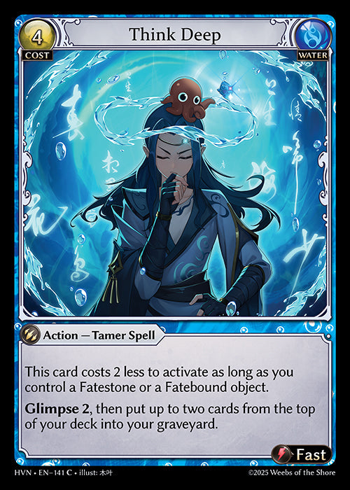[141]【EN】【FOIL】Think Deep【HVN】[C][Water]