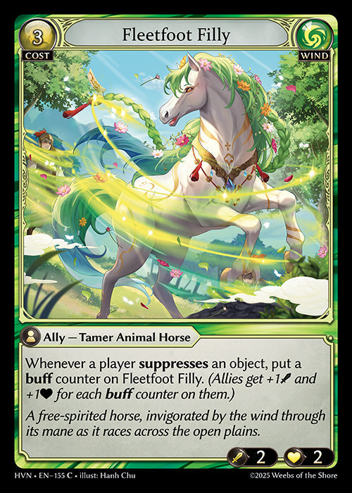 [155]【EN】【FOIL】Fleetfoot Filly【HVN】[C][Wind]