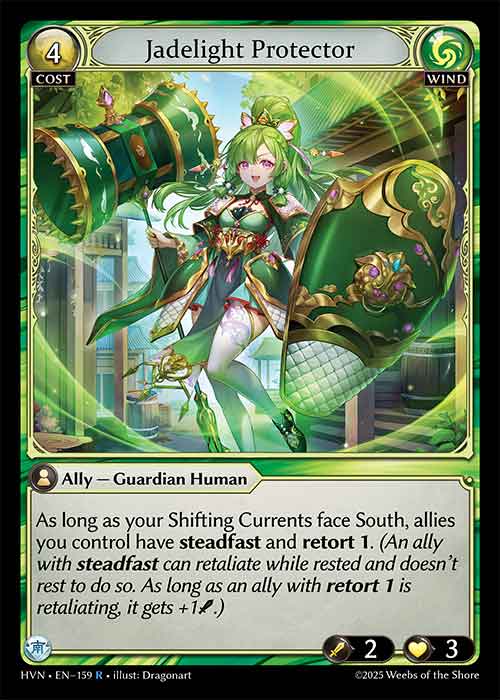 [159]【EN】【FOIL】Jadelight Protector【HVN】[R][Wind]