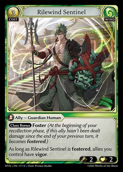 [171]【EN】【FOIL】Rilewind Sentinel【HVN】[R][Wind]