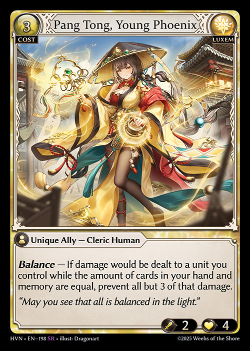 [198]【EN】【FOIL】Pang Tong, Young Phoenix【HVN】[SR][Luxem]
