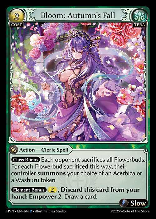 [204]【EN】【FOIL】Bloom: Autumn's Fall【HVN】[R][Tera]
