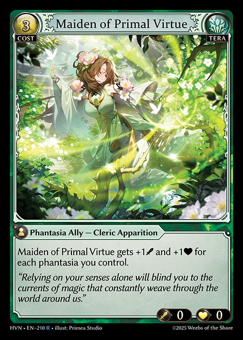 [210]【EN】【FOIL】Maiden of Primal Virtue【HVN】[R][Tera]