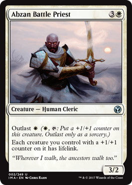 [002]【EN】【FOIL】アブザンの戦僧侶/Abzan Battle Priest【IMA】[U][白]