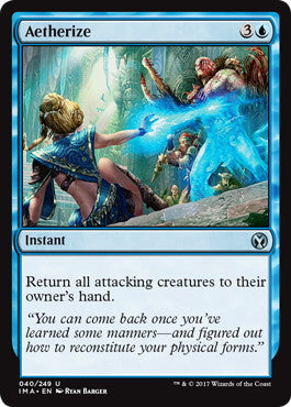 [040]【EN】【FOIL】霊気化/Aetherize【IMA】[U][青]