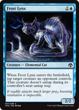 [057]【EN】【FOIL】霜のオオヤマネコ/Frost Lynx【IMA】[C][青]