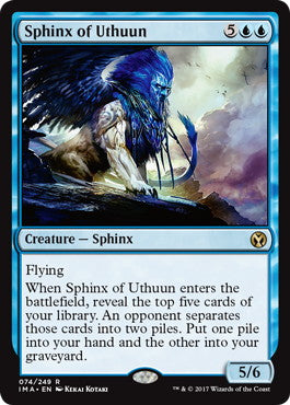 [074]【EN】【FOIL】ウスーンのスフィンクス/Sphinx of Uthuun【IMA】[R][青]