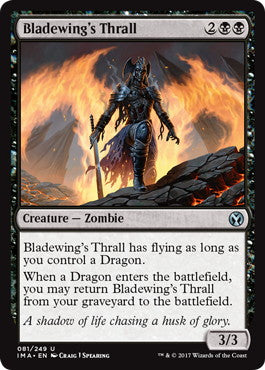 [081]【EN】【FOIL】刃の翼の虜/Bladewing's Thrall【IMA】[U][黒]