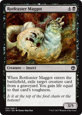 [105]【EN】【FOIL】腐敗喰いの蛆/Rotfeaster Maggot【IMA】[C][黒]