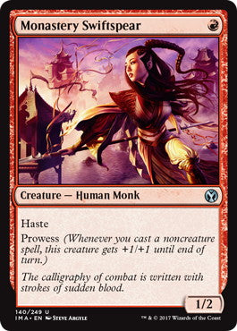[140]【EN】【FOIL】僧院の速槍/Monastery Swiftspear【IMA】[U][赤]