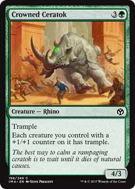 [158]【EN】【FOIL】冠角獣/Crowned Ceratok【IMA】[C][緑]