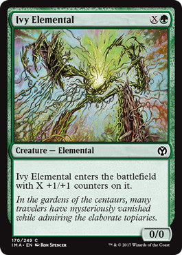 [170]【EN】【FOIL】キヅタの精霊/Ivy Elemental【IMA】[C][緑]