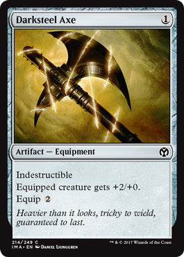 [214]【EN】【FOIL】ダークスティールの斧/Darksteel Axe【IMA】[C][茶]