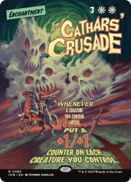 [483]【EN】【FOIL】■ボーダーレス■聖戦士の進軍/Cathars' Crusade【INR】[R][白]