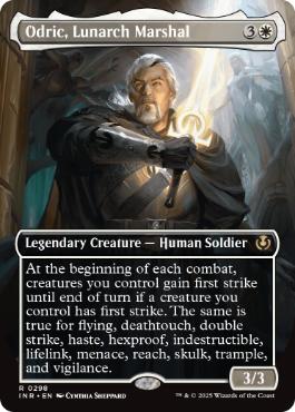 [298]【EN】【FOIL】■ボーダーレス■月皇の司令官、オドリック/Odric, Lunarch Marshal【INR】[R][白]