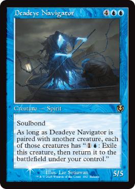 [492]【EN】【FOIL】■旧枠■狙い澄ましの航海士/Deadeye Navigator【INR】[R][青]