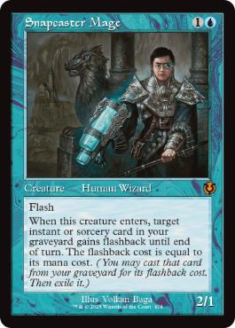 [478]【EN】【FOIL】■旧枠■瞬唱の魔道士/Snapcaster Mage【INR】[M][青]