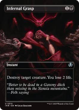 [310]【EN】【FOIL】■ボーダーレス■冥府の掌握/Infernal Grasp【INR】[U][黒]
