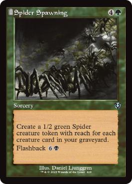 [419]【EN】【FOIL】■旧枠■蜘蛛の発生/Spider Spawning【INR】[U][緑]