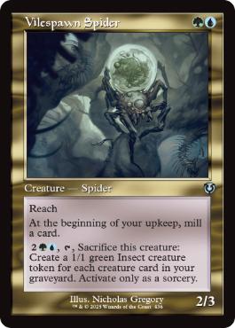 [436]【EN】【FOIL】■旧枠■堕落産みの蜘蛛/Vilespawn Spider【INR】[U][多色]