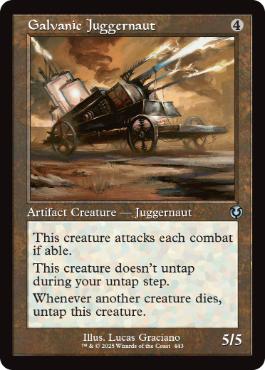 [443]【EN】【FOIL】■旧枠■電位式巨大戦車/Galvanic Juggernaut【INR】[U][茶]