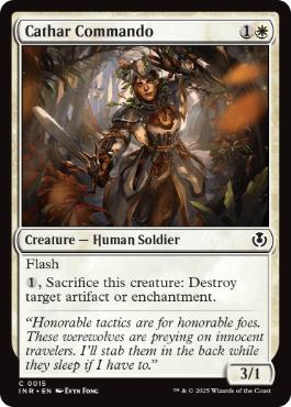 [015]【EN】【FOIL】聖戦士の奇襲兵/Cathar Commando【INR】[C][白]