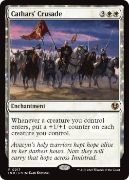 [017]【EN】【FOIL】聖戦士の進軍/Cathars' Crusade【INR】[R][白]