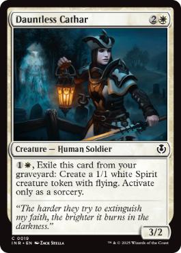 [019]【EN】【FOIL】不屈の聖戦士/Dauntless Cathar【INR】[C][白]