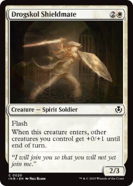 [020]【EN】【FOIL】ドラグスコルの盾仲間/Drogskol Shieldmate【INR】[C][白]