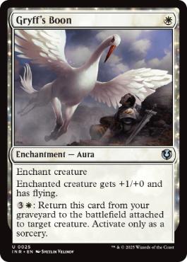[025]【EN】【FOIL】グリフの加護/Gryff's Boon【INR】[U][白]