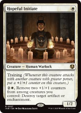 [027]【EN】【FOIL】有望な信徒/Hopeful Initiate【INR】[R][白]