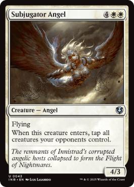 [043]【EN】【FOIL】支配の天使/Subjugator Angel【INR】[U][白]