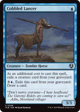 [056]【EN】【FOIL】継ぎ接ぎの槍馬/Cobbled Lancer【INR】[U][青]