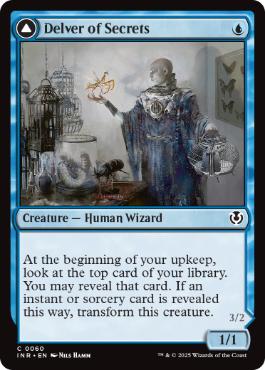 [060]【EN】【FOIL】秘密を掘り下げる者/Delver of Secrets【INR】[C][青]
