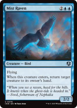 [076]【EN】【FOIL】霧鴉/Mist Raven【INR】[U][青]