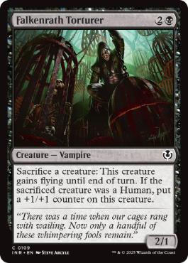 [109]【EN】【FOIL】ファルケンラスの拷問者/Falkenrath Torturer【INR】[C][黒]