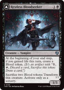 [128]【EN】【FOIL】眠れぬ求血者/Restless Bloodseeker【INR】[U][黒]
