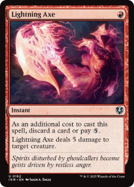 [162]【EN】【FOIL】稲妻の斧/Lightning Axe【INR】[U][赤]